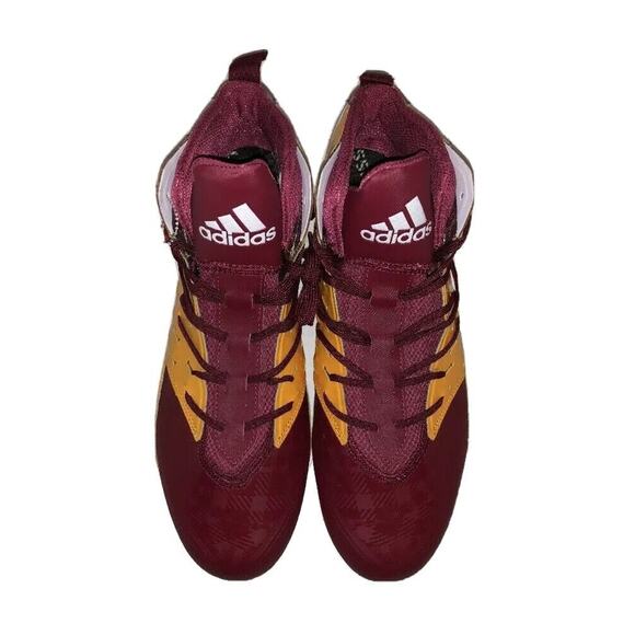 Adidas Freak X Kevlar Mens SIZE 12.5 Football Cleats Maroon, Yellow, Gold AQ7202 - Picture 4 of 6